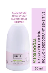 INCIA %100 Doğal Roll On Deodorant Hassas Ciltler İçin Ter Kokusu Önleyici Lekesiz 50 ml - 1