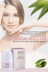 INCIA %100 Doğal Roll On Deodorant Hassas Ciltler İçin Ter Kokusu Önleyici Lekesiz 50 ml - 3