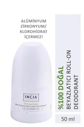 INCIA %100 Doğal Roll On Deodorant Beyazlatıcı Ter Kokusu Önleyici Lekesiz 50 ml - 1
