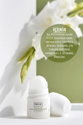 INCIA %100 Doğal Roll On Deodorant Beyazlatıcı Ter Kokusu Önleyici Lekesiz 50 ml - 4
