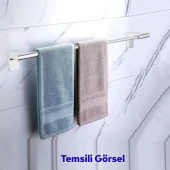 Lavabo Banyo Mutfak Aparat Standı Bez Havlu Askısı Uzun Havluluk Vidalı Krom Paslanmaz Metal thumbnail 4