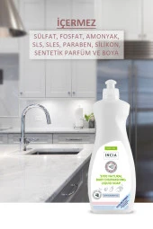 INCIA %100 Doğal Bebek Bulaşık Sabunu Bitkisel Emzik Biberon Temizleyici Vegan 500 ml - 3