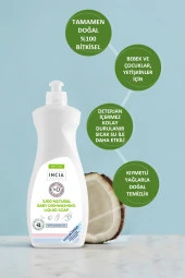 INCIA %100 Doğal Bebek Bulaşık Sabunu Bitkisel Emzik Biberon Temizleyici Vegan 500 ml - 5