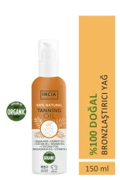 INCIA %100 Doğal Bronzlaştırıcı Yağ Organik Avokado Yağı Yoğun Bronzlaştırıcı Kakao Havuç Susam 150 ml - 1