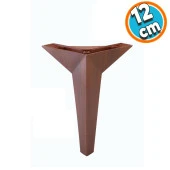 Mobilya Kanepe Sehpa TV Ünitesi Koltuk Ayağı 12 cm Kahverengi Baza Ayak thumbnail 1