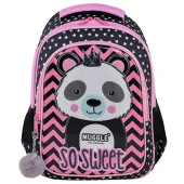 Muggle Okul Çantası Panda Siyah Mu-7303 - 1