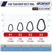 Owner 4186-011 Tear-Drop Split Ring - No 3 thumbnail 2
