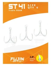 Fujin ST41 Üçlü Maket Balık İğnesi Nickel thumbnail 3
