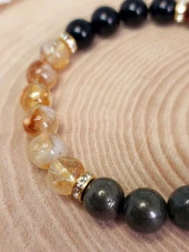 Bolluk & Bereket Enerjisi 8mm Özel Kombinasyon Doğal Taş Kadın Bileklik thumbnail 4