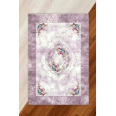 İpek Kadife Lastikli Halı Örtüsü - 1