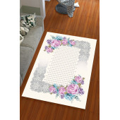 Modern Lastikli Kadife Halı Örtüsü - 2