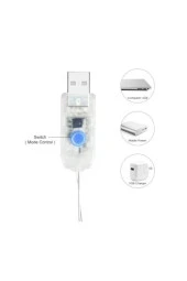 8 Modlu Usb Ile Çalışan Kumandalı Dekoratif Peri Led 10 Metre Sarı - 4