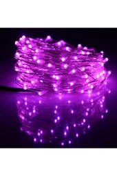 Peri Led 10 Metre Pilli Mor Renk Dekoratif Aydınlatma Led Işık thumbnail 4