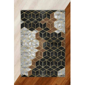 Lastikli Modern Desenli Hali Örtüsü - 1