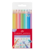Faber Castell Kuru Boya Kalemi Pastel Renkler 12Li - 1