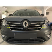 Renault Express Krom Ön Panjur 4 Parça 2021+ Paslanmaz Çelik thumbnail 6