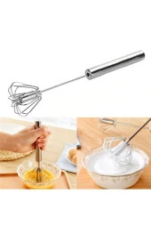 Çelik Basmalı Otomatik Çırpıcı Mikser Çırpma Aleti Metal Lüx Limon Narenciye Sıkacağı Seti - 1