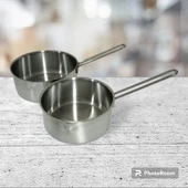 2 Li Set Paslanmaz 430 Çelik Kaçerola Sütlük Ve Sosluk 12-14 Cm - 2