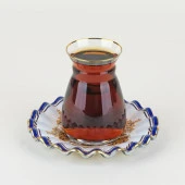 Glore Marsel 12 Parça 6 Kişilik Altın Yaldızlı Cam Çay Takımı 81200 - 1