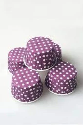 Dolphin Muffin Kağıt Karton Mor Puantiyeli Cupcake Kek Kalıbı Kapsülü Kabı - 50 Adetlik 1 Paket thumbnail 3