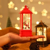 LED IŞIKLI MUM NOEL BABA KARDAN ADAM DEKOR IŞIK YILBAŞI IŞIKLARI DEKOR MASA LAMBASI NOEL PİLLİ LED IŞIK - 4