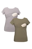LuvmaBelly MYRA2503_2505 Emzirme tshirt seti - 1