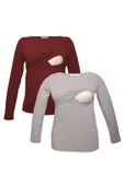 LuvmaBelly MYRA2703_2704 Emzirme tshirt seti - 1