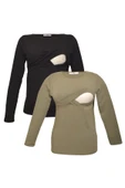 LuvmaBelly MYRA2701_2707 Emzirme tshirt seti - 1