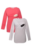 LuvmaBelly MYRA2705_2708 Emzirme tshirt seti - 1