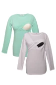 LuvmaBelly MYRA2706_2708 Emzirme tshirt seti - 1