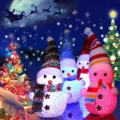 LED IŞIKLI KARDAN ADAM YILBAŞI AĞACI SÜSLERİ RENK DEĞİŞTİREN KARDAN ADAM LED LİGHT SNOWMAN RENKLİ PİLLİ LED IŞIKLI KARDAN ADAM thumbnail 1