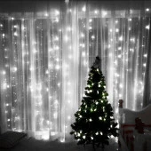 BEYAZ SALKIM LED IŞIK 3.50X2 METRE SALKIM IŞIK BEYAZ LED IŞIK 10 DALLI MODLU 220V BEYAZ PERDE LED IŞIK YILBAŞI IŞIKLARI thumbnail 2