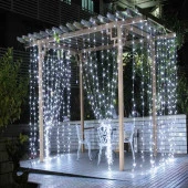 BEYAZ SALKIM LED IŞIK 3.50X2 METRE SALKIM IŞIK BEYAZ LED IŞIK 10 DALLI MODLU 220V BEYAZ PERDE LED IŞIK YILBAŞI IŞIKLARI thumbnail 4