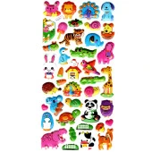 Sticker Kabartmalı Stiker Defter, Planlayıcı Etiket (limyl-011) - 17X9 cm - Mini Orman Hayvanları thumbnail 2