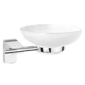 Lavabo Banyo Wc Vidalı Metal Sabunluk Katı Sabunluk Cam Haznesi El Sabunluğu Kristal thumbnail 2