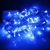 BLUE LED LİGHT 10 METRE MAVİ LED IŞIK MAVİ YILBAŞI AĞACI IŞIĞI 100 LED FİŞLİ 220V MAVİ NOEL IŞIĞI MAVİ YILBAŞI IŞIĞI thumbnail 2