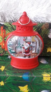 NOEL BABA GEMİCİ FENERİ YILBAŞI DEKORLARI YILBAŞI IŞIKLARI LED IŞIKLI FENER IŞIKLI DEKOR OBJE  PİLLİ LED IŞIKLI NOEL BABA thumbnail 2