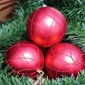 VIP KALİTE 8 CM 4 ADET SİMLİ KIRMIZI TOP YILBAŞI AĞACI SÜSLERİ VİTRİN SÜSLERİ KIRMIZI YILBAŞI TOP SÜSLER NOEL AĞACI SÜSLERİ thumbnail 1