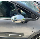 Citroen C3 Krom Ayna Kapağı 2 Parça 2017+ Paslanmaz Çelik - 5