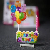 LED IŞIKLI PASTA MUMU MÜZİKLİ PASTA MUMU PİLLİ MUM DOĞUM GÜNÜ PASTA MUMU BALLOONS HAPPY BIRTHDAY CANDLES thumbnail 3