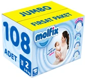 Molfix Bebek Bezi Beden:2 (3-6Kg) Mini 108 Adet Jumbo Fırsat Pk - 1