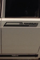 DS Automobiles DS9 Yan Şerit Performance Oto Araba Sticker Sağ ve Sol Siyah 55*16 Cm - 2