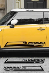 DS Automobiles DS9 Yan Şerit Performance Oto Araba Sticker Sağ ve Sol Siyah 55*16 Cm - 3