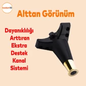 Wetra Line 6'lı Set Mobilya TV Ünitesi Çekyat Koltuk Kanepe Destek Ayağı 15 cm Siyah Altın M8 Civata - 5