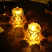 ROMANTİK HEDİYE 2İN1 LED IŞIKLI MİNİ ABAJUR + IŞIKLI BARDAK GÜN IŞIĞI LED MASA LAMBASI PİLLİ LED IŞIK thumbnail 5