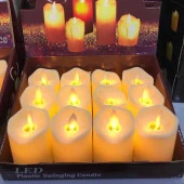 LED LİGHT CANDLES 6 ADET LED IŞIKLI MUM TİTREK SALLANAN MUM IŞIKLI MUM LED MUM PİLLİ MUM ROMANTİK MUM - 2