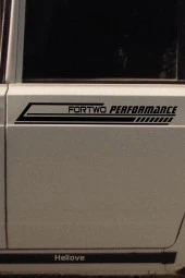 Smart ForTwo Yan Şerit Performance Oto Araba Sticker Sağ ve Sol Siyah 55*16 Cm - 2