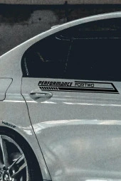 Smart ForTwo Yan Şerit Performance Oto Araba Sticker Sağ ve Sol Siyah 55*16 Cm - 5