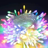 MULTİ COLORS LED LİGHT 10 METRE RENKLİ LED IŞIK RENKLİ İP LED IŞIK KABLO IŞIK 220V FİŞLİ RENKLİ IŞIK thumbnail 1