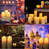 DEKOR RAMAZAN MUMLARI LED LİGHT CANDLES 6 ADET LED IŞIKLI MUM TİTREK IŞIKLI MUM LED MUM PİLLİ MUM thumbnail 1